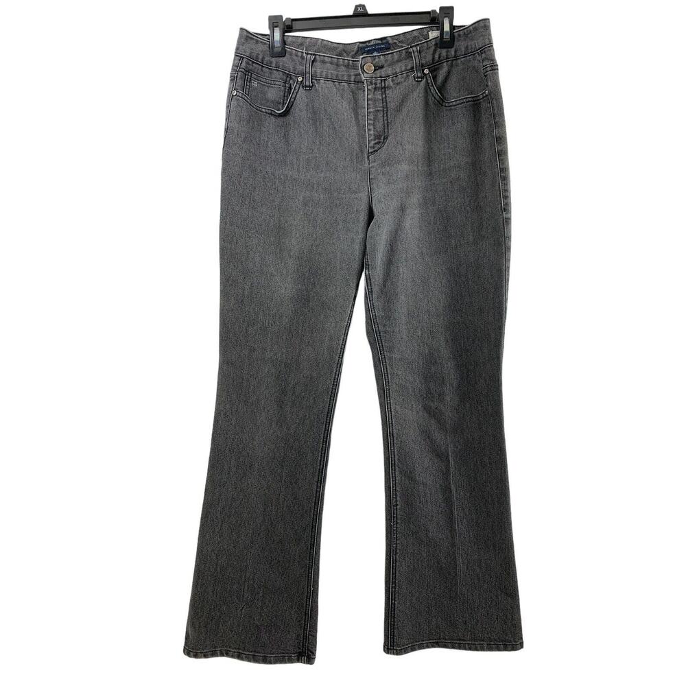 Tommy Hilfiger Jeans Womens Size 14 American Hope Bootcut Light Wash Black Denim